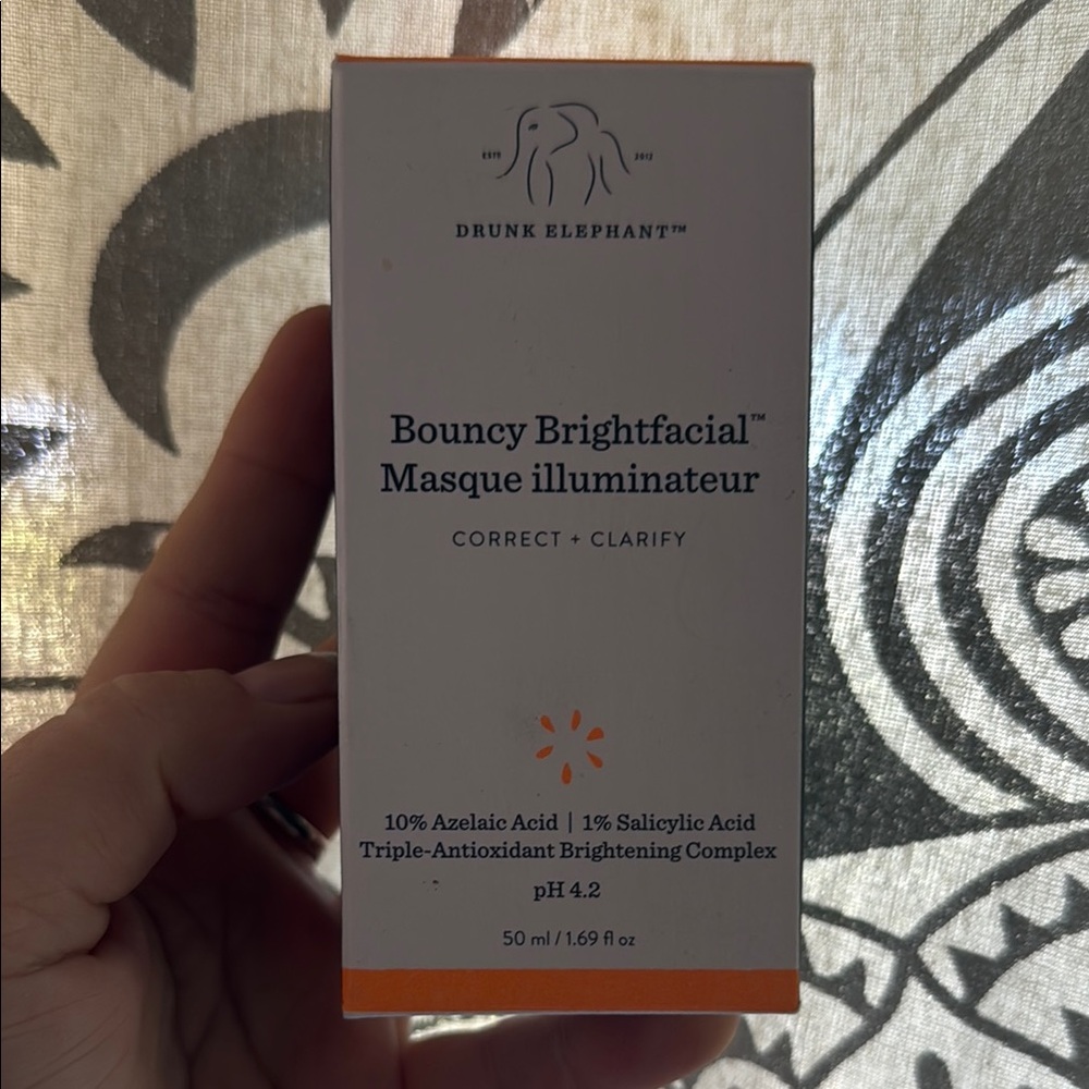 Drunk Elephant Brightfacial Mask with Orange Accents